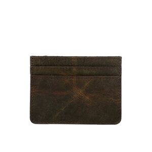 Myra brown leather credit card holder